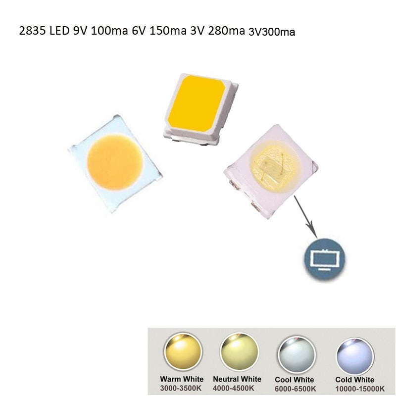 DIY SMD LED ̿ 2835/3528 1W 3V 300ma 6V 150ma 9..